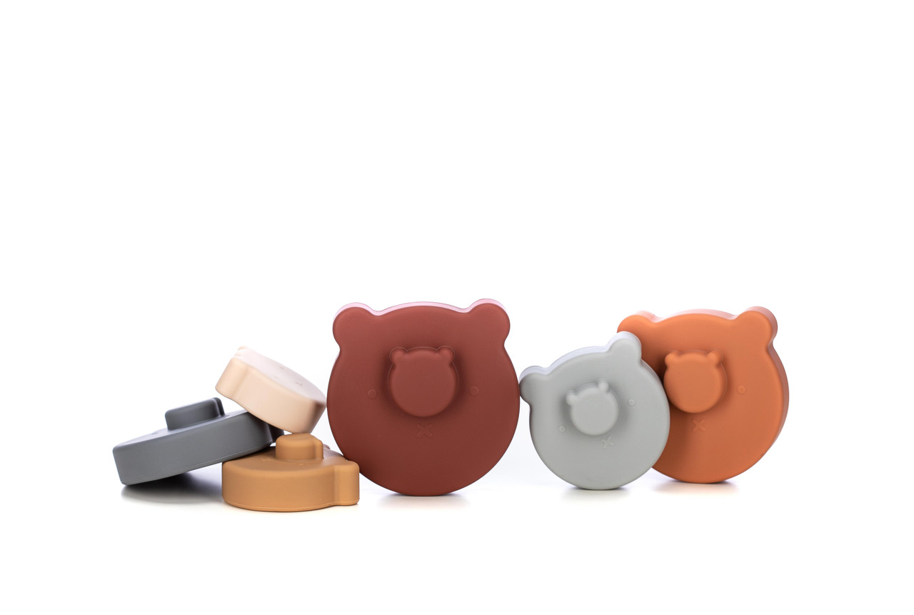 Силіконовий сортер FreeON Вежа ведмідь, brown, фото 1