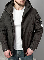 Чоловіча куртка Stone Island весна осінь демісезонна куртка Стон Айленд із капюшоном, фото 4