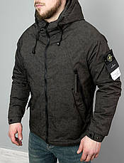 Чоловіча куртка Stone Island весна осінь демісезонна куртка Стон Айленд із капюшоном, фото 3