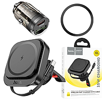 Автодержатель для телефона магнитный MagSafe для айфона держатель iPhone с беспроводной зарядкой 15W