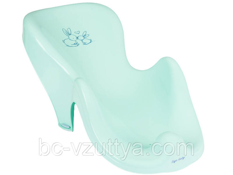 Гірка дитяча для купання антиковзка Bunny mint