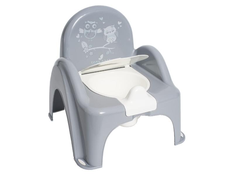 Горщик- стілець дитячий антиковзкий OWLS grey, фото 1