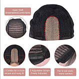 Перука довга хвиляста мідно - рудий омбре 70 см з імітацією шкіри голови термовлокно якісний густий, фото 4