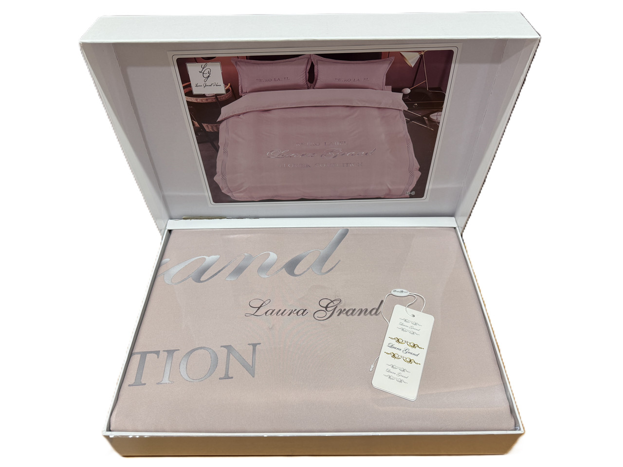 Постільна білизна однотонна в подарунковій коробці Laura Grand - Exclusive
