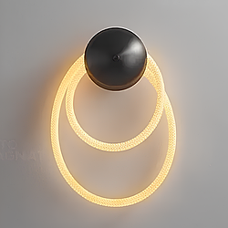 Гнучкий настінний LED світильник бра "CordTwin" 18W, 47x30 см, тепле світло 3000K, мінімалістичний скандинавський стиль