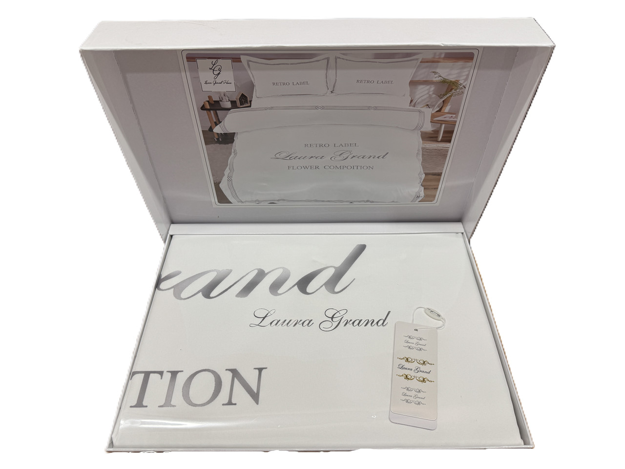 Постільна білизна однотонна в подарунковій коробці Laura Grand - Exclusive