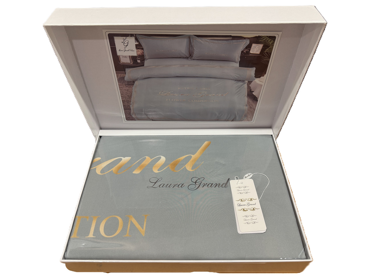 Постільна білизна однотонна в подарунковій коробці Laura Grand - Exclusive