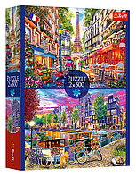 Пазли Європейські столиці. European capitals (2х500 ел.)  37496 (Trefl)