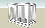 Креслення клітки для собаки 1000х550х700 мм., фото 3
