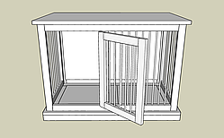 Креслення клітки для собаки 1000х550х700 мм.