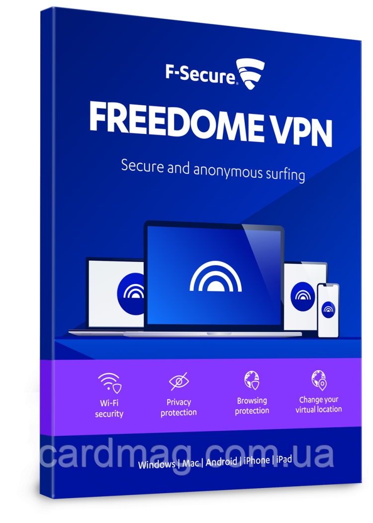 Передплата F-Secure FREEDOME VPN на 1 рік для 3 пристроїв