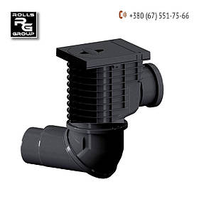 Дощоприймач із бічним підключенням DN110, поворотний вихід DN110/125, із кошиком, клапан від запаху, HL600NHO