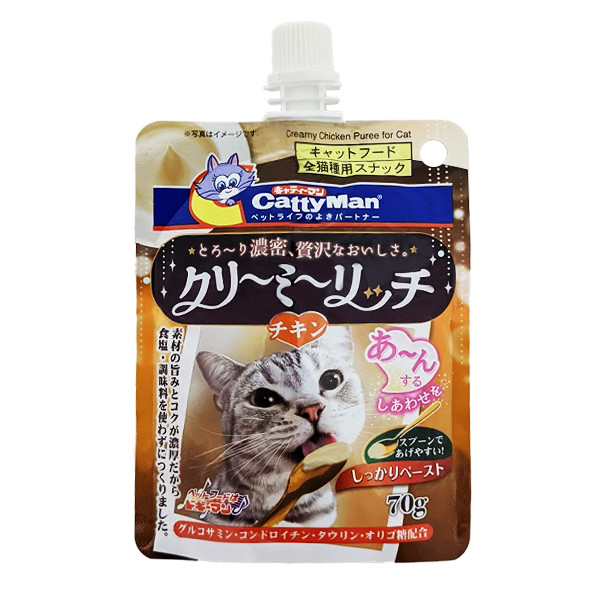 CattyMan Creamy Chicken КЕТТІМЕН ВЕРШКОВЕ ПЮРЕ З КУРКОЮ рідкі ласощі для котів