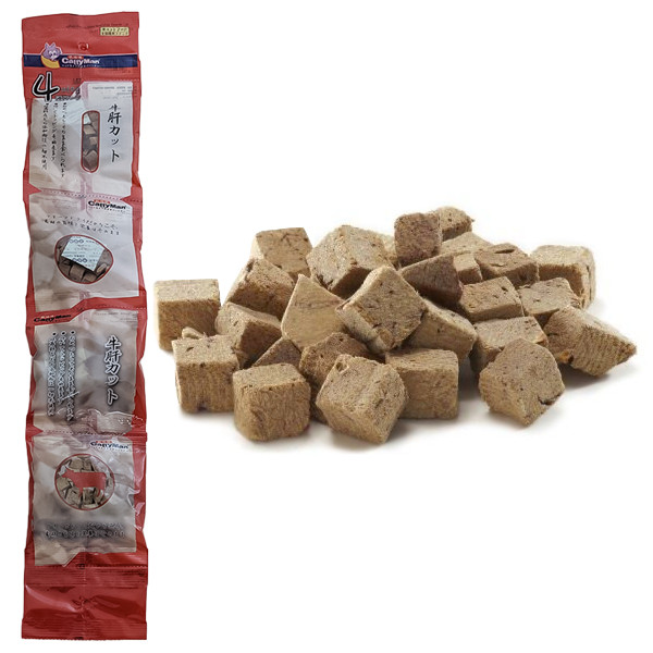 CattyMan Freeze Dried Beef Liver Dice КЕТТІМЕН ЯЛОВИЧА ПЕЧІНКА сублімовані ласощі для котів, фото 1