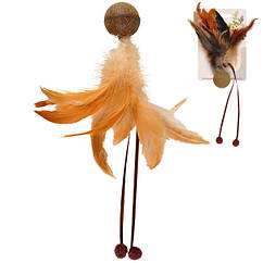Flamingo Catnip Ball & Feather ФЛАМІНГО М’ЯЧ З ПІР’ЯМ іграшка з котячою м’ятою для котів
