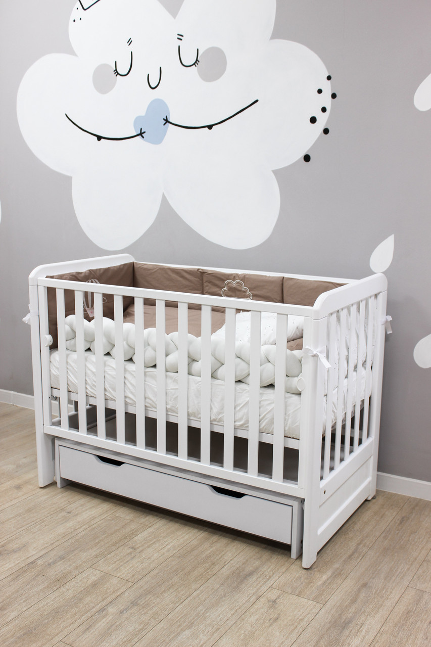 Дитяче ліжечко Дубик-М Luxury з ящиком та маятником, білий, фото 1
