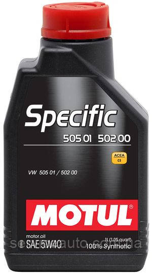 Олива моторна Motul SPECIFIC 505 01 — 502 00 5W-40, 1L