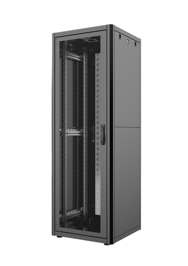 Шафа MIRSAN 19", 26U, GTN, перфоровані двері, 600x800 мм, максимально 1000 кг, чорна, фото 1
