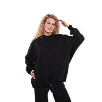 Костюм тринитка Oversize з палаццо, Чорний (розмір S/M, L/XL), фото 5