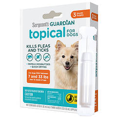 Sergeant’s Guardian Dogs СЕРЖАНТС ГАРДІАН краплі від бліх, кліщів, комарів для собак 3.2-15кг, 1.5мл