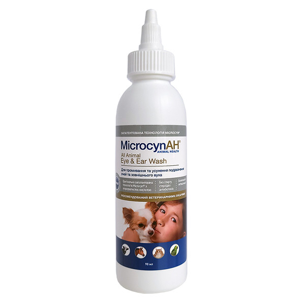 Microcyn Eye&Ear Wash МІКРОЦИН краплі для очей і вух всіх видів тварин, фото 1