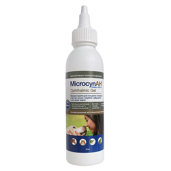 Microcyn Ophthalmic Gel МІКРОЦИН гель для очей всіх видів тварин, фото 1