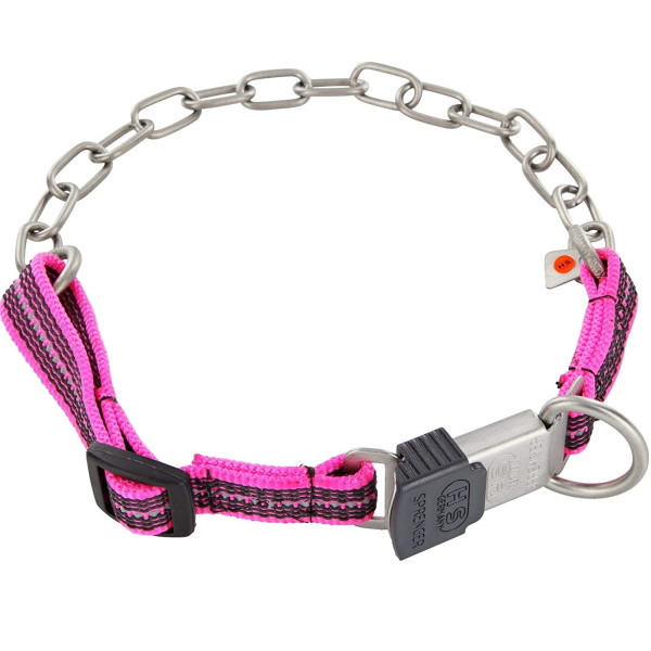 Sprenger Adjustable Collar with Assembly Chain СПРЕНГЕР РЕГУЛЬОВАНИЙ НАШИЙНИК з нейлоном для собак, середня ланка, нержавіюча