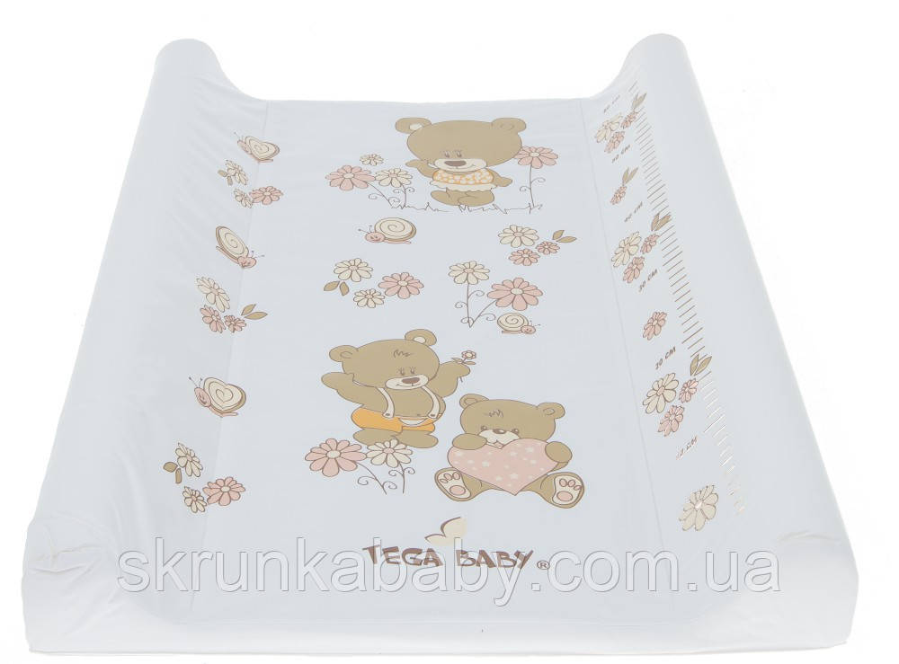 Килимок для пеленання Teddy Bear 70x50 см white pearl