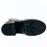 Черевики чорні жіночі із замком та шнурівкою шкіряні на вовні  та товстій підошві Mida 240601(1Ш) розмір 36, фото 9