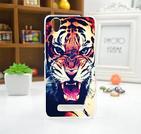 Силіконовий чохол на ZTE Blade X3 A452 з картинкою Оскал Тигра