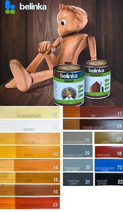 Фарба-лазур для дерева Belinka TOPLASUR UV PLUS № 19 зелена напівглянець 0.75л, фото 2