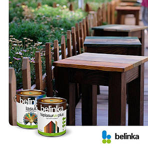 Фарба-лазур для дерева Belinka TOPLASUR UV PLUS № 22 ебенове дерево напівглянець 0.75л, фото 3