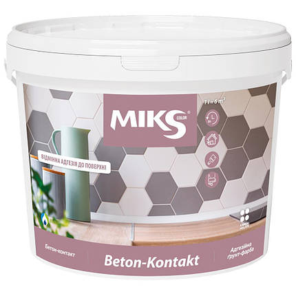 Адгезійна грунт-фарба "Бетон-контакт" TM "Мікs color" 2 л, фото 1