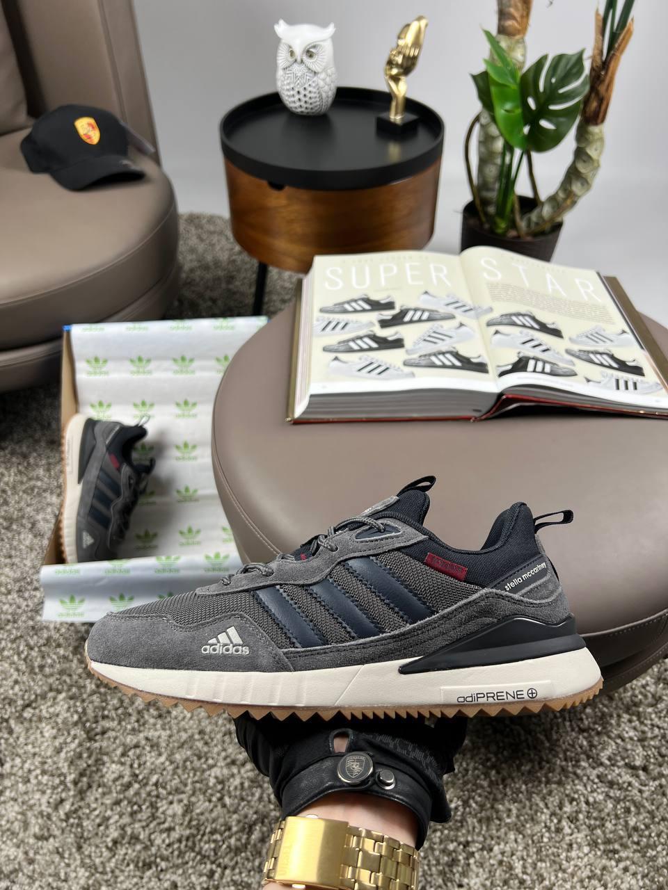 Чоловічі кросівки замша текстиль Adidas Equipment SM Street Grey White, кеди Адідас сірі. Чоловіче взуття