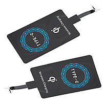 Приймач ресивер Qi для бездротового заряджання USB Type-C 1000mA Strong Black/Blue, фото 4