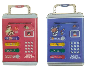 Скарбничка сейф дитяча з відбитком пальця і кодовим замком 778A-2 B