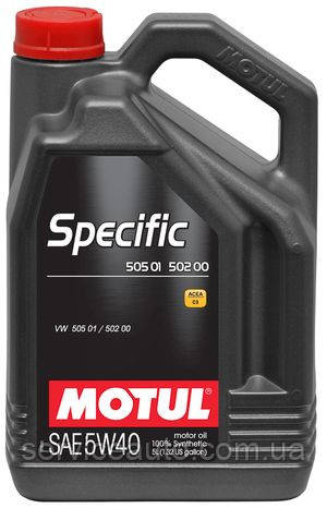 Моторна олива Motul SPECIFIC 505 01 — 502 00 5W-40, 5L