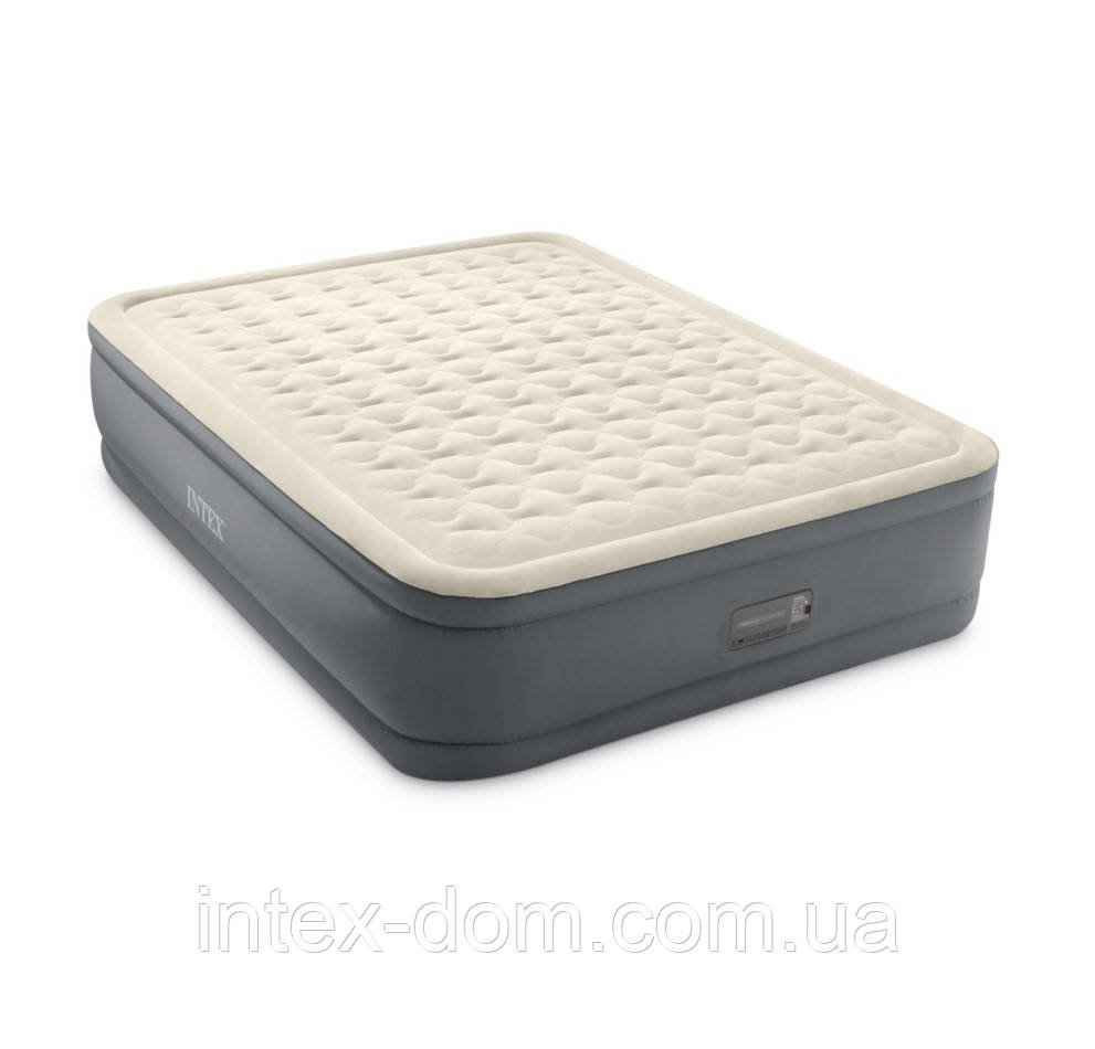 Надувне ліжко Intex 64926 (203х152х46 см) вбудований електронасос