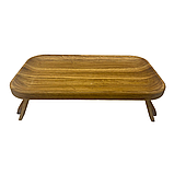 Стіл-таця для сніданку в ліжко універсальний для сервірування, дерев'яний, дубовий, прямокутний 50х30 см, фото 3
