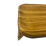 Стіл-таця для сніданку в ліжко універсальний для сервірування, дерев'яний, дубовий, прямокутний 50х30 см, фото 6