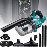 Бездротовий пилосос з 2 акумуляторами 20В 4Ач і насадками Patuo Синій, фото 2