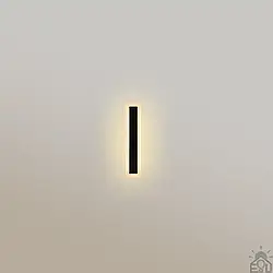 Світильник бра SOLEIN 11W LED 40см Esllse чорний 400x80x44мм IP65 настінний 11Вт 640Lm 3000К тепле світло