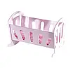 Лялькове ліжечко колиска дівчинці Збірна рожева люлька Ліжечко для сюжетних ігор у доньки матері з пупсиками, фото 7