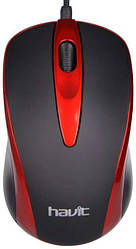 USB дротова оптична мишка Havit HVMS675 Red