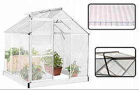 Теплиця, парник з полікарбонату 190х190 х195 см, алюмінієвий каркас Bass Polska 85945-AL