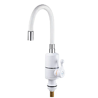 Проточний водонагрівач Zerix ELW06-F-WHITE 3,3 kW силіконовий вилив, на мийку (ZX5857)