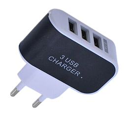 Адаптер 3USB 220V заряджання Charger 3.1 A