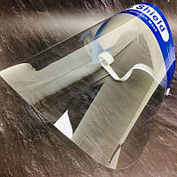 Защитный щиток экран для лица прозрачный пластик на оправе 165х195 мм FACE SHIELD комплект 10 шт