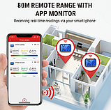 Термогігрометр реєстратор ThermoPro TP393B з годинником і Bluetooth, контроль, запис та оповіщення через додаток до 80м, фото 4