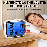 Термогігрометр реєстратор ThermoPro TP393B з годинником і Bluetooth, контроль, запис та оповіщення через додаток до 80м, фото 5